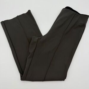 Athleta Stellar Flare Trousers Gray High Rise Pintuck Pants Small RN 54023